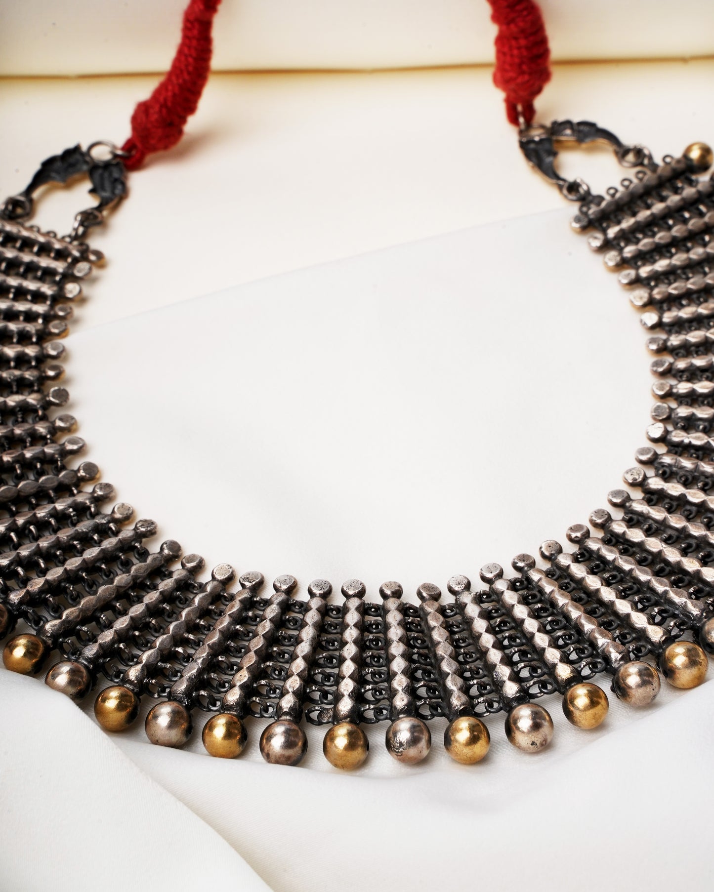 925 Silver Necklace| Dual Tone Silver Statement Necklace