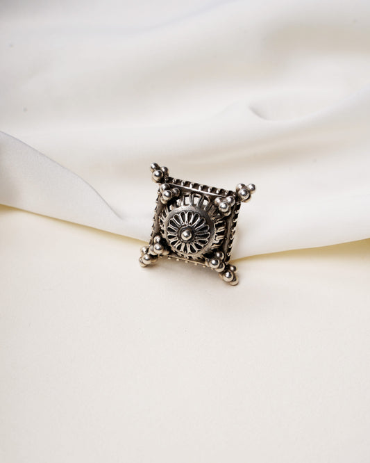 925 Silver Ring |Silver Heritage Mandala Ring