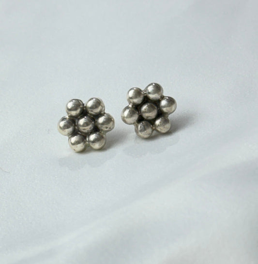 925 Silver Earrings| Maharashtrian Silver Kudi Stud Earrings