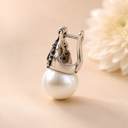 Diana Rose Marcasite Drop Earrings