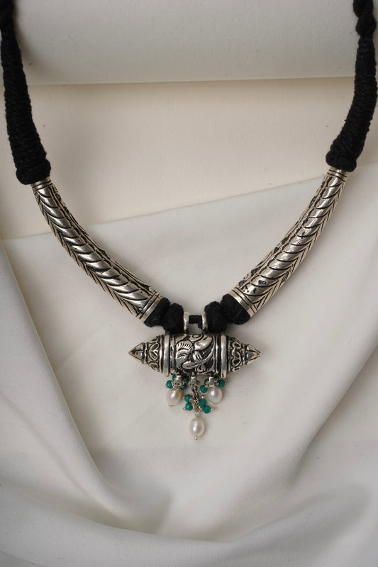 925 Silver Necklace| Noor Silver Tabiz Chitai Pendant| 925 Silver Pendant