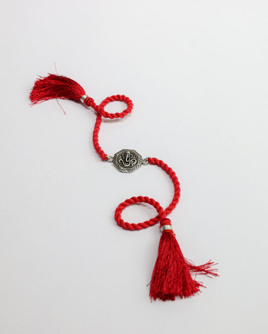 925 Silver Rakhi| Silver Divine Ganesha Rakhi