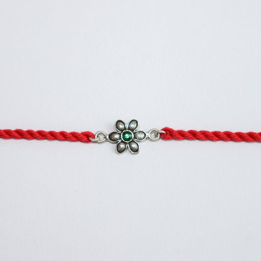 925 Silver Rakhi| 92.5 Silver Blossom Charm Rakhi