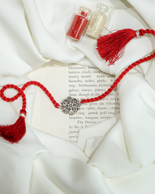925 Silver Rakhi| Silver Floral Mandala Rakhi