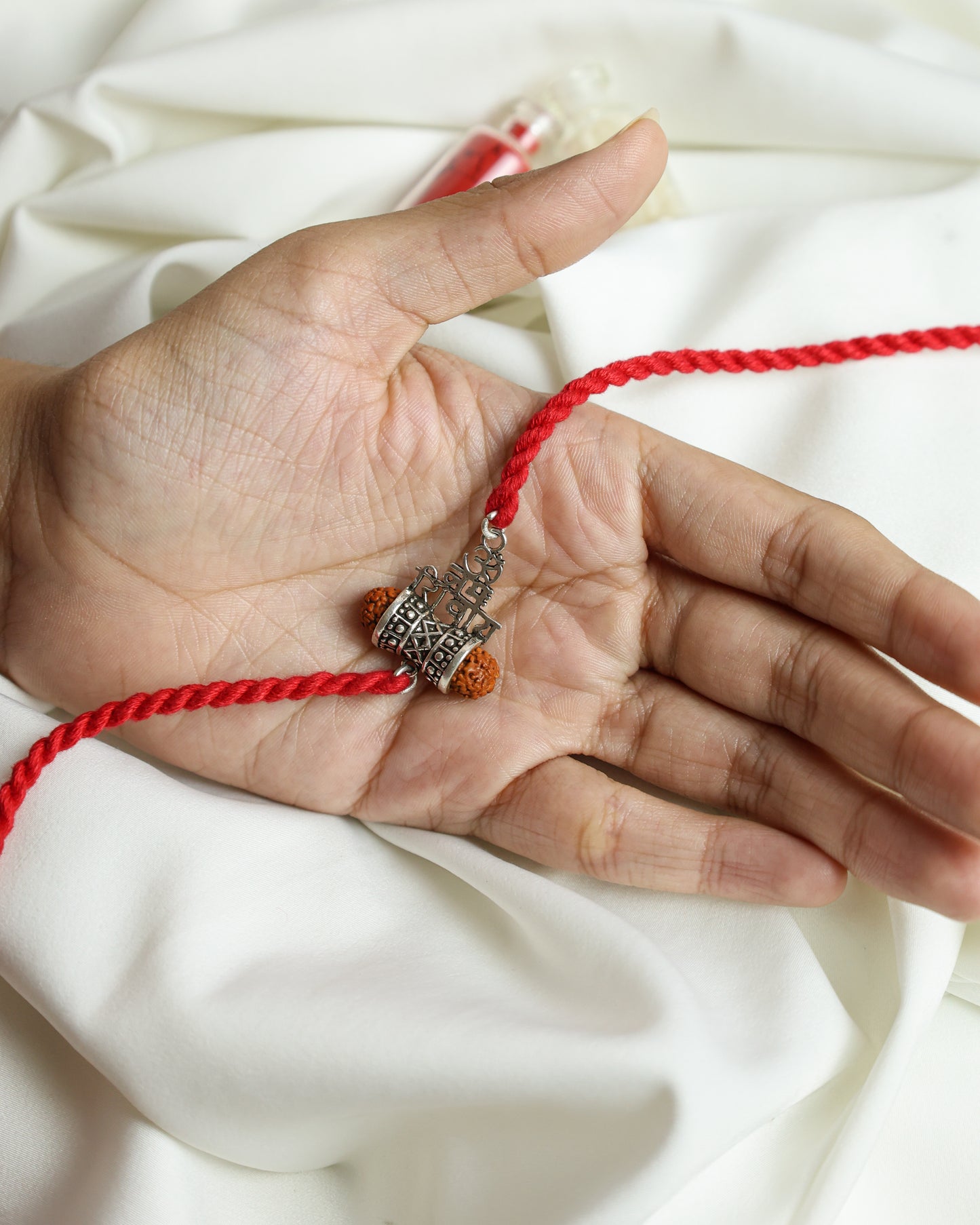 925 Silver Rakhi| Silver Om Namah Shivaay Statement Rakhi
