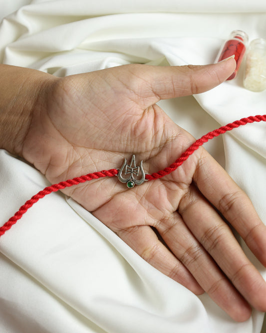 925 Silver Rakhi| Silver Mahadev Shakti Rakhi