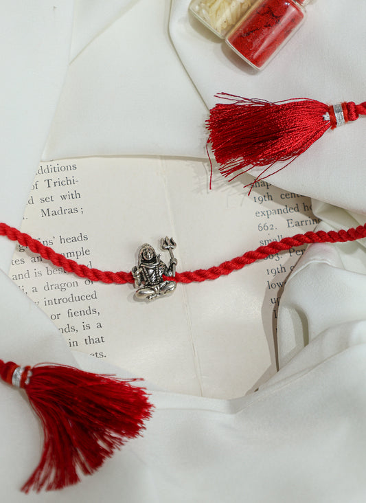 925 Silver Rakhi| Silver Mahakal Murti Rakhi