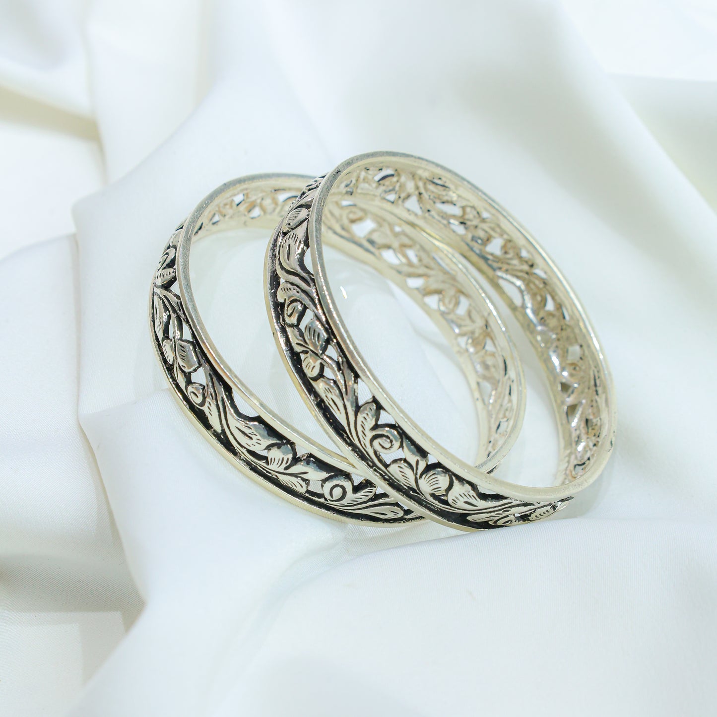 925 Silver Bangles| Noor Chitai Silver Statement Bangle