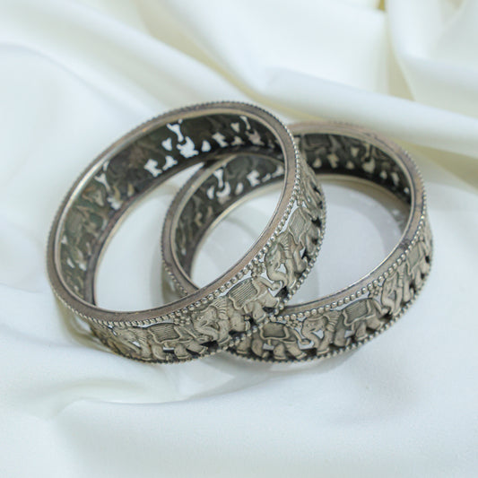 925 Silver Bangles| Ditya Silver Gajraj Bangles ( Single Piece)