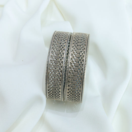 925 Silver Bangles| Ditya Fine Silver Jali Work Bangles( Single Pieces)