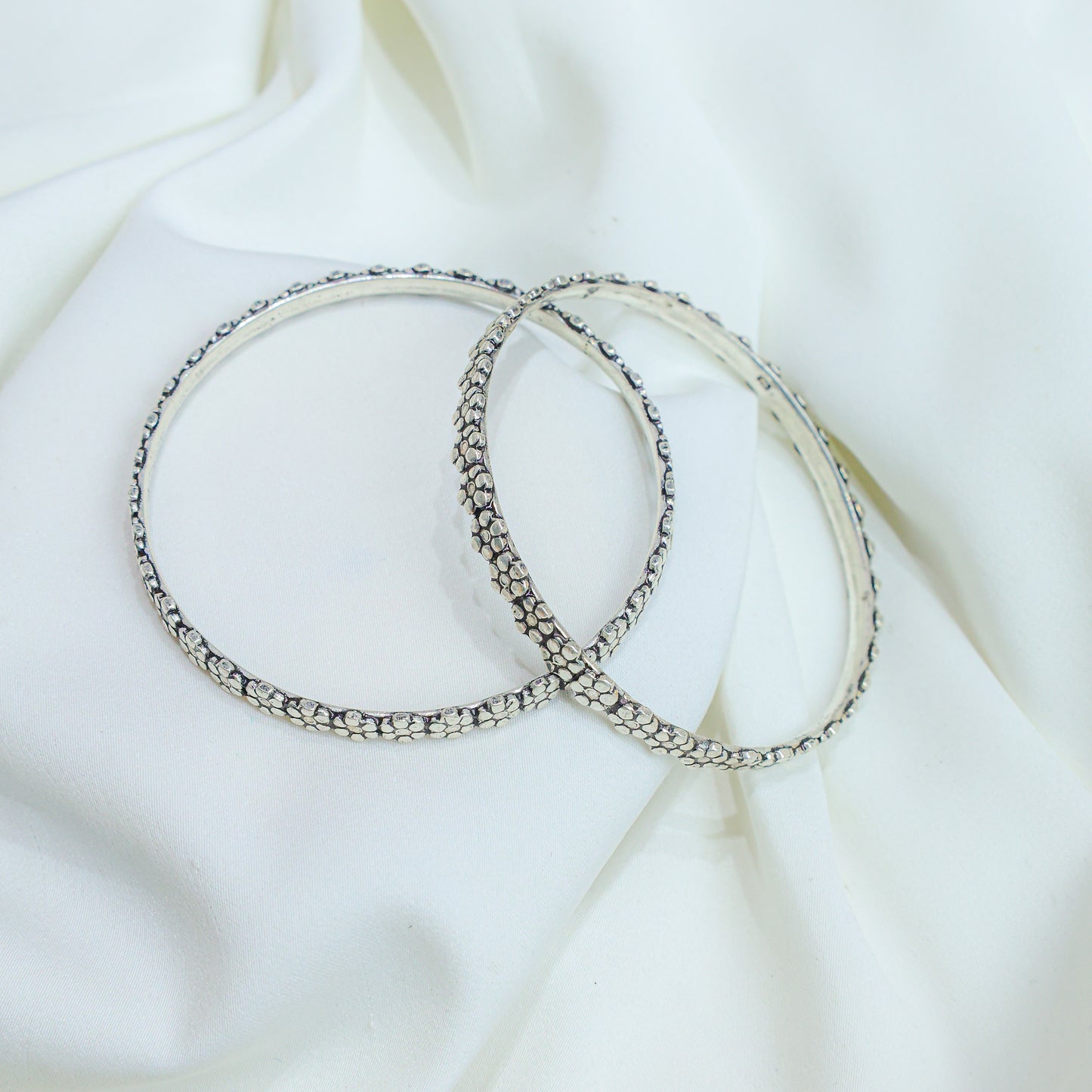 925 Silver Bangles| Moh Daisy Flower Silver Bangle ( Single Piece)