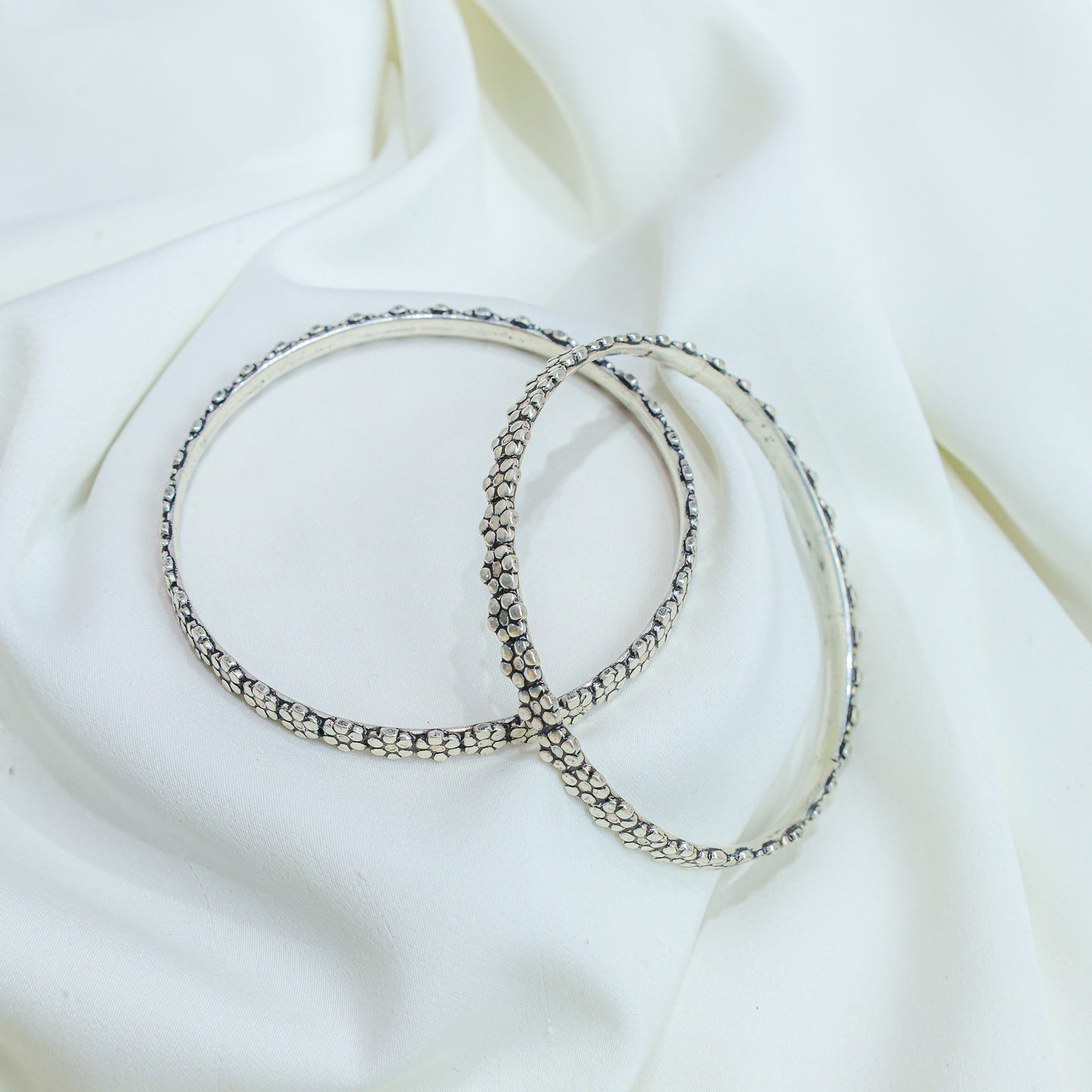 925 Silver Bangles| Moh Daisy Flower Silver Bangle ( Single Piece)