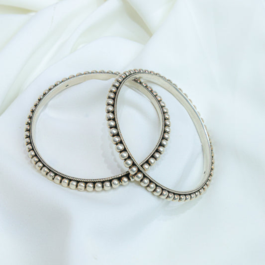 925 Silver Bangles| Moh Ball Bead Silver Bangle( Single Piece)