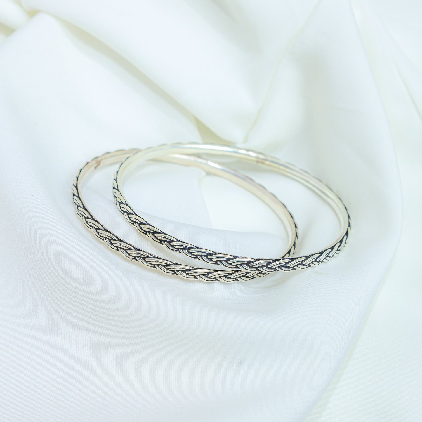 925 Silver Bangle| Moh Spiral Silver Bangle( Single Piece)
