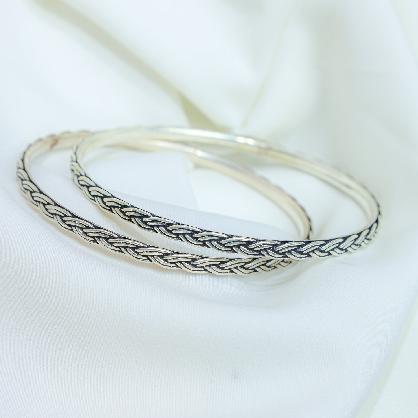 925 Silver Bangle| Moh Spiral Silver Bangle( Single Piece)