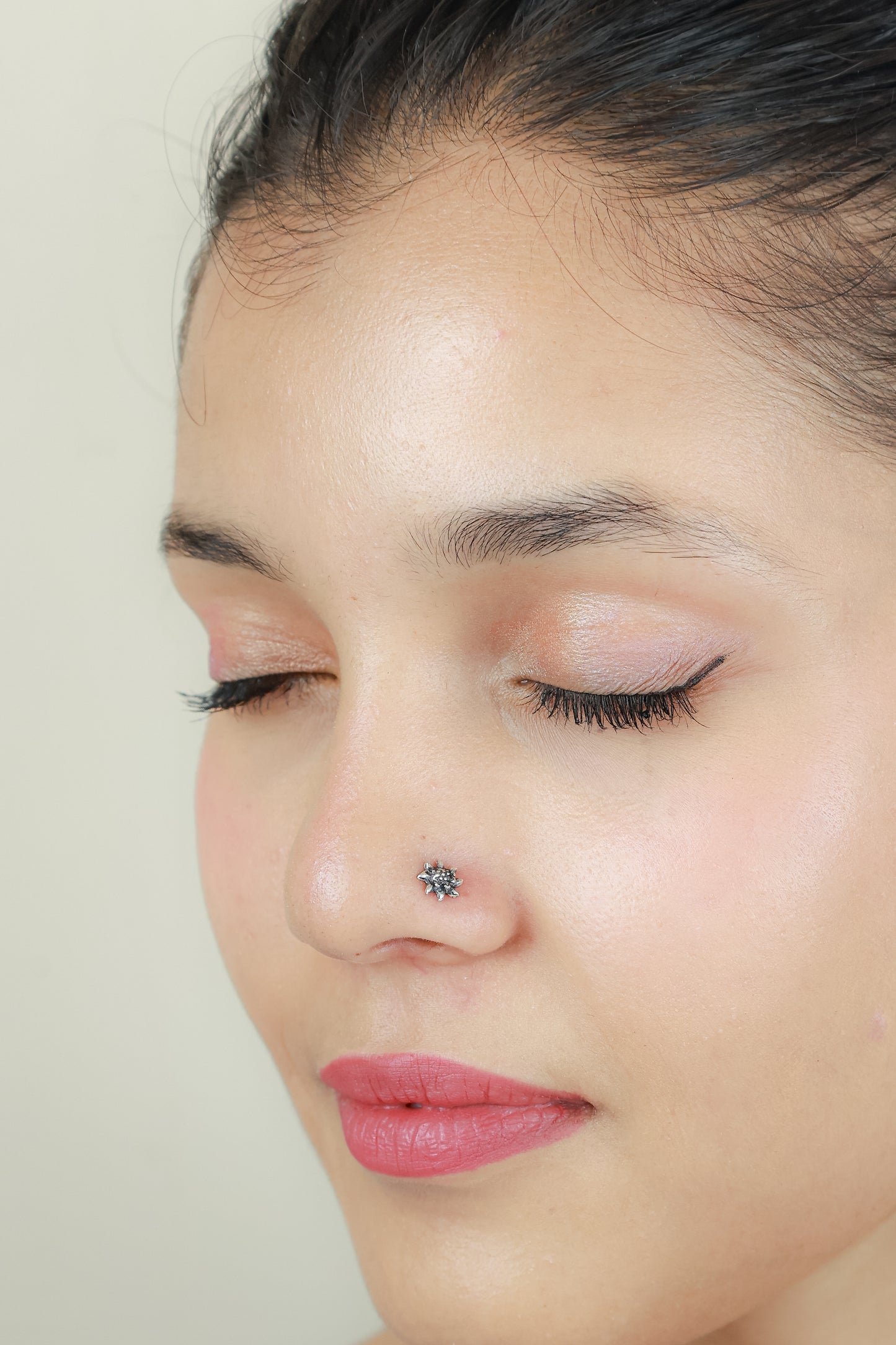 925 Silver Nosepin| Nazakat Sunflower Silver Nosepin