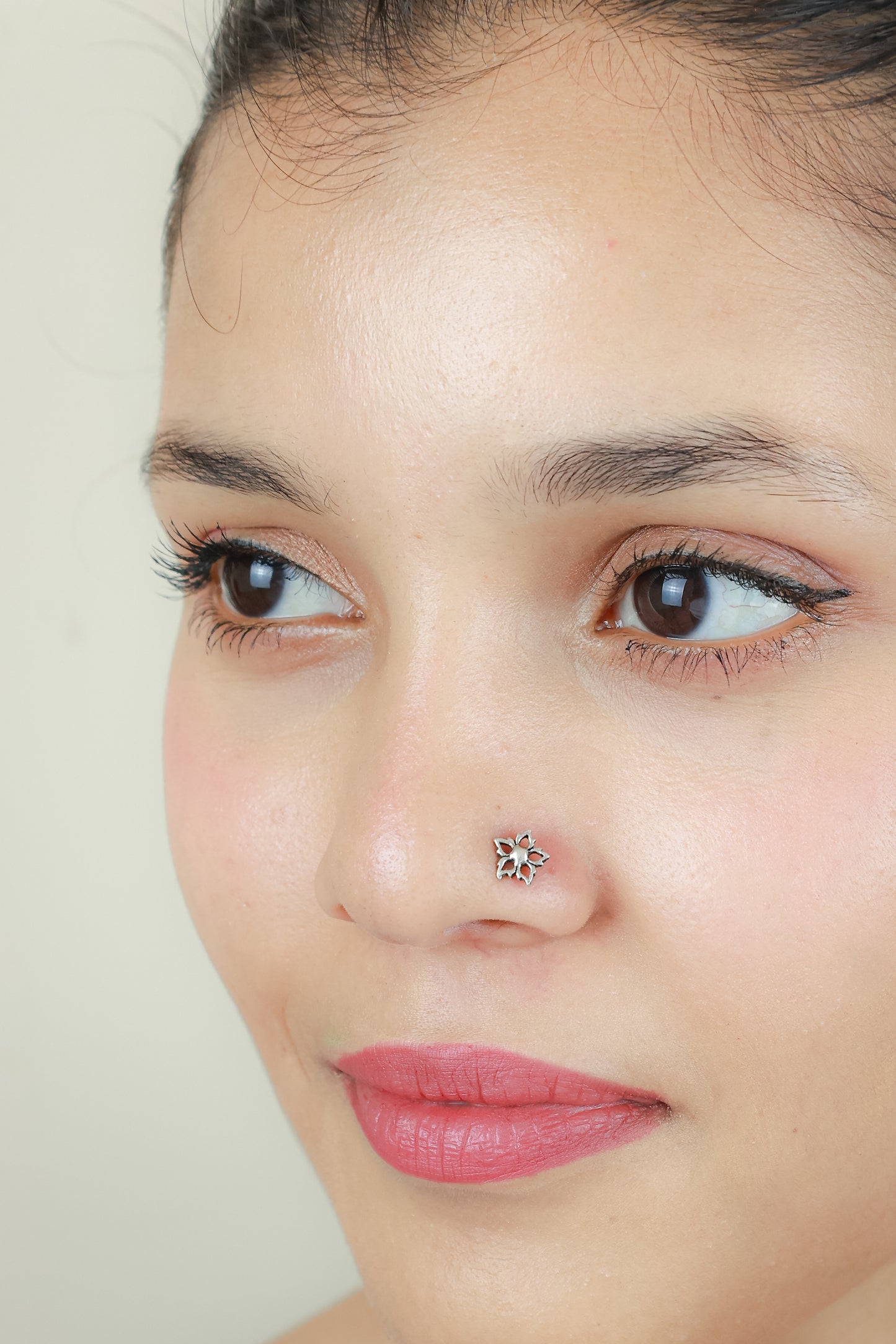 925 Silver Nosepin| Nazakat Floral Silver Nosepin