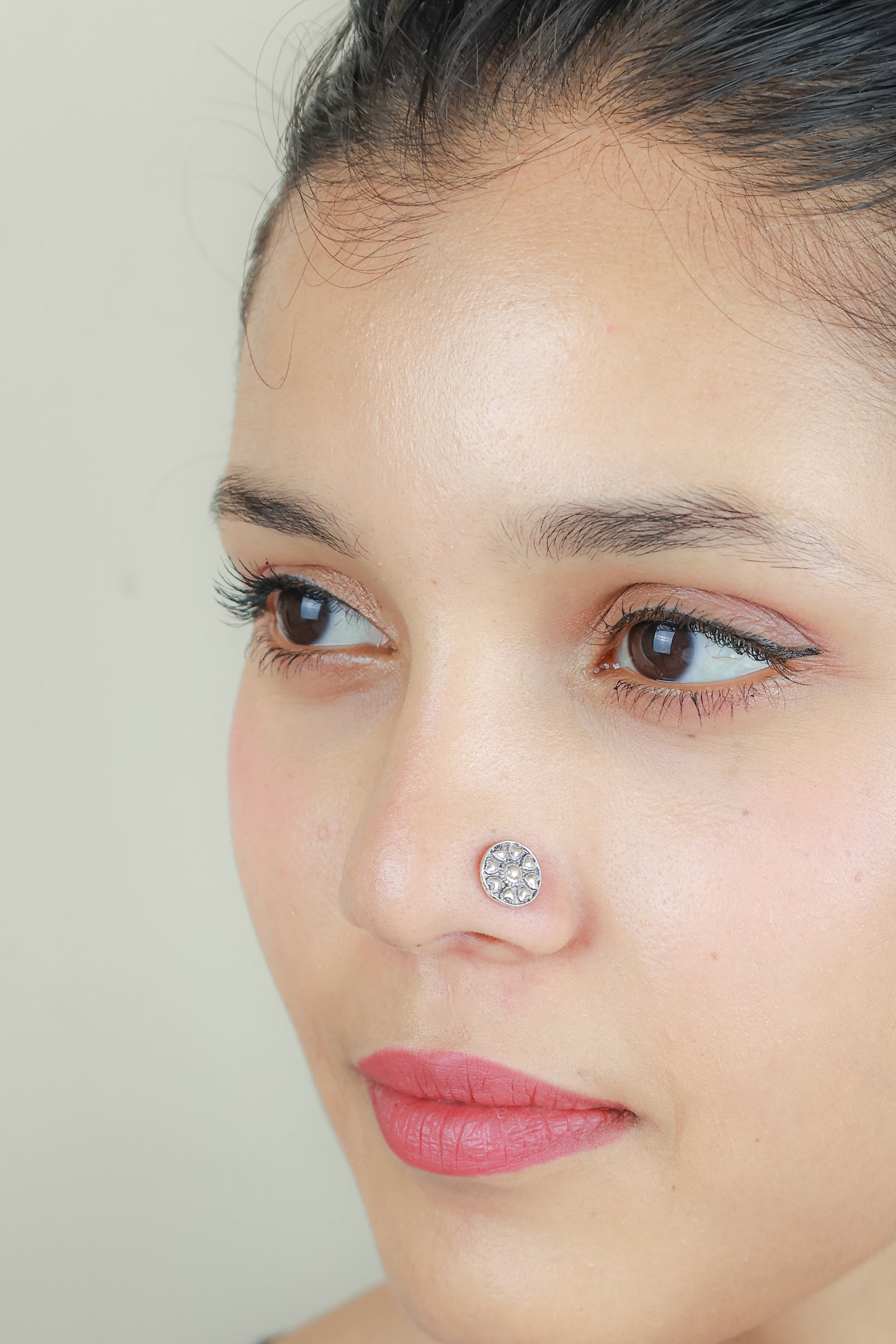 925 Silver Nosepin| Nazakat Daisy Silver Nosepin