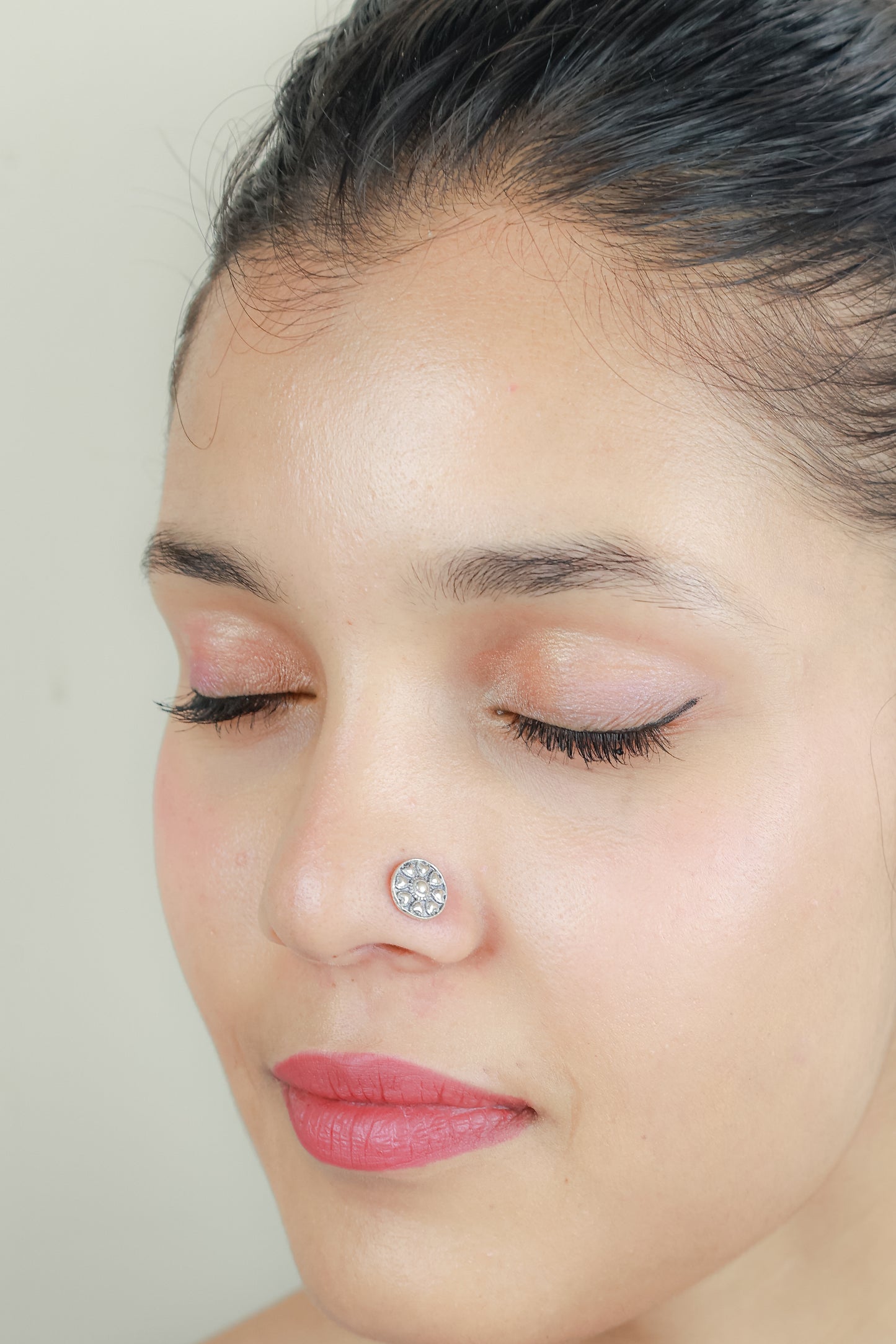 925 Silver Nosepin| Nazakat Daisy Silver Nosepin