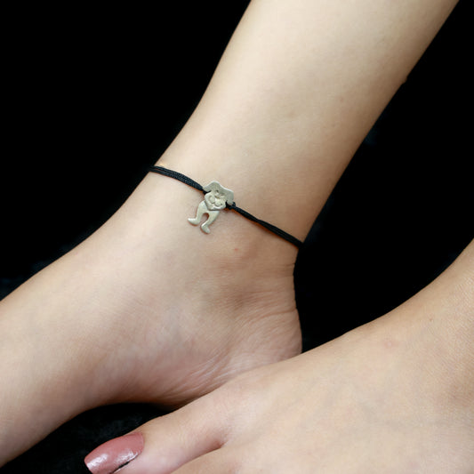 925 Silver Anklet| Nazakat Little Puppy Silver Anklet
