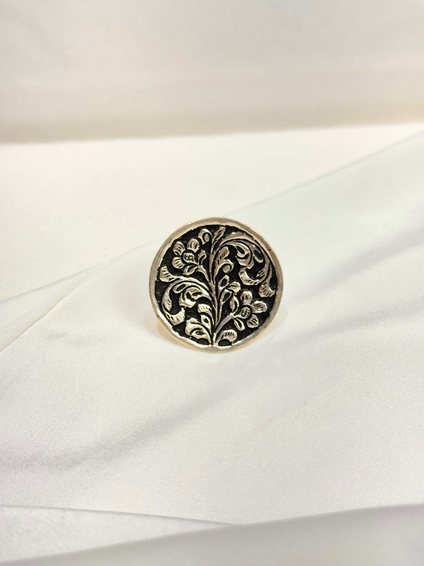 925 Silver Ring| Noor Chitai Floral Silver Ring