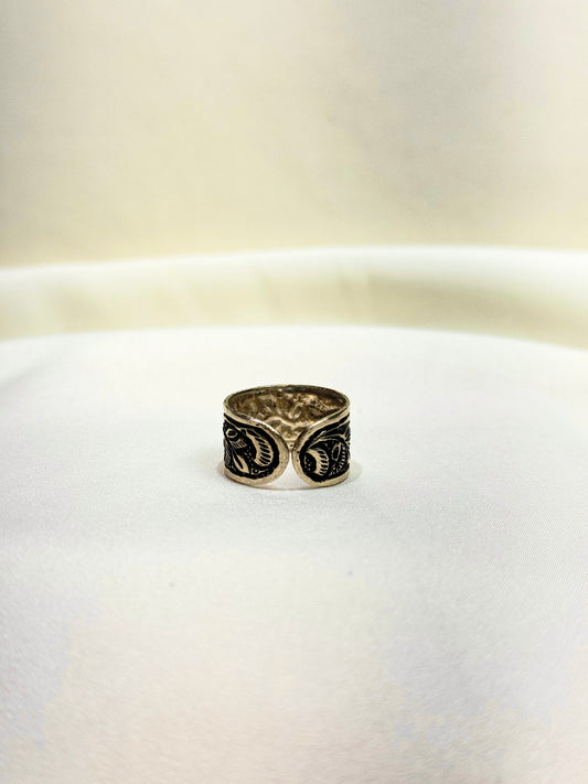 925 Silver Ring| Noor Chitai Floral Silver Band Ring