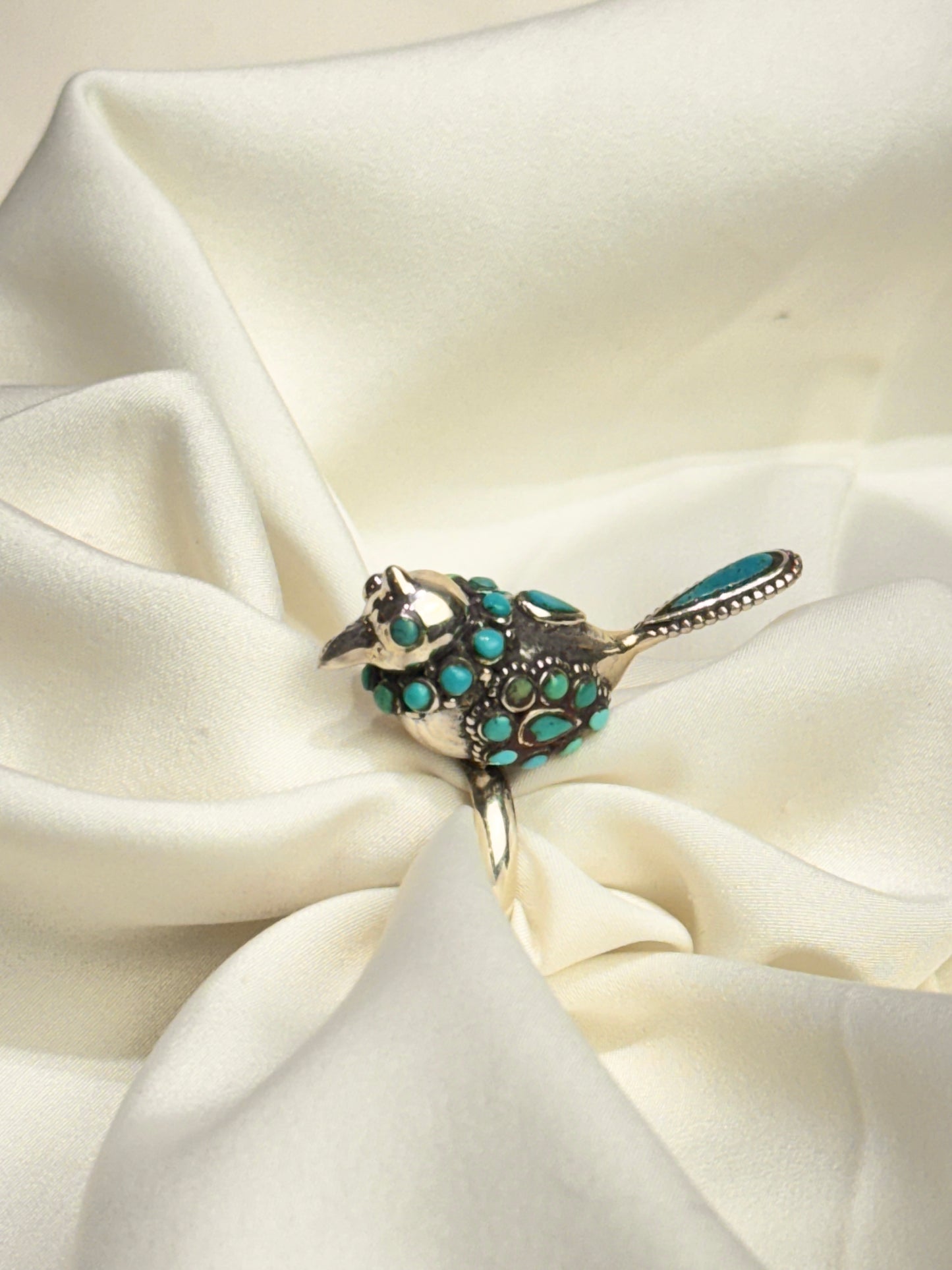 925 Silver Ring| Anokhi Tibetan Turquoise Silver Panchi Ring