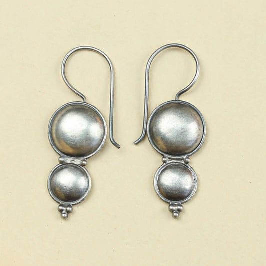 Tridha Chandrika Silver Earrings | 92 Silver