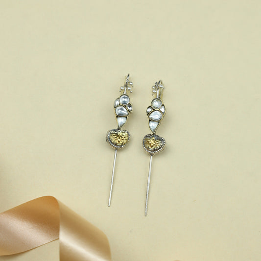 Anokhi Fusion Kundan Parrot Ear Pin