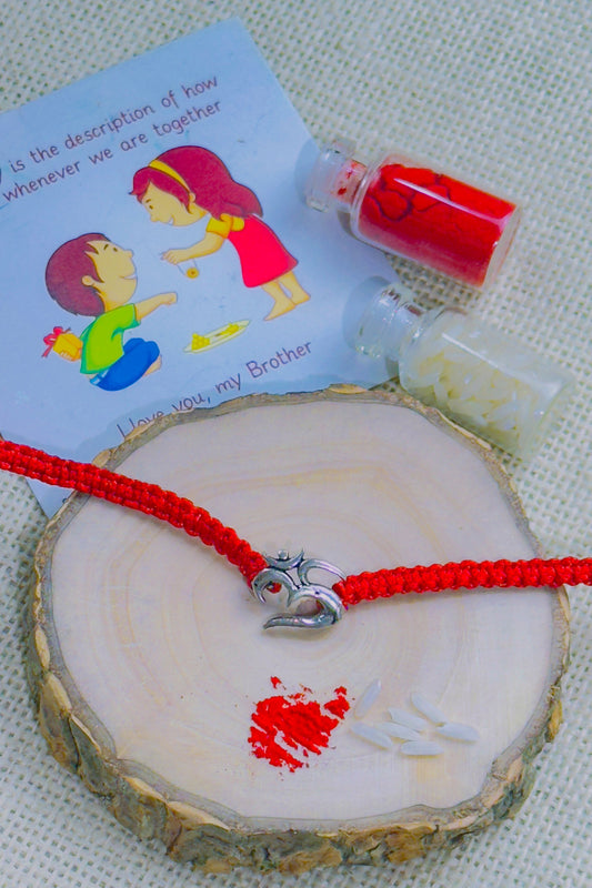 925 Silver Rakhi| Silver Om Divine Rakhi