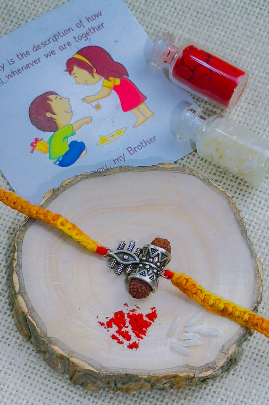 925 Silver Rakhi| Silver Rudra Veer Rakhi