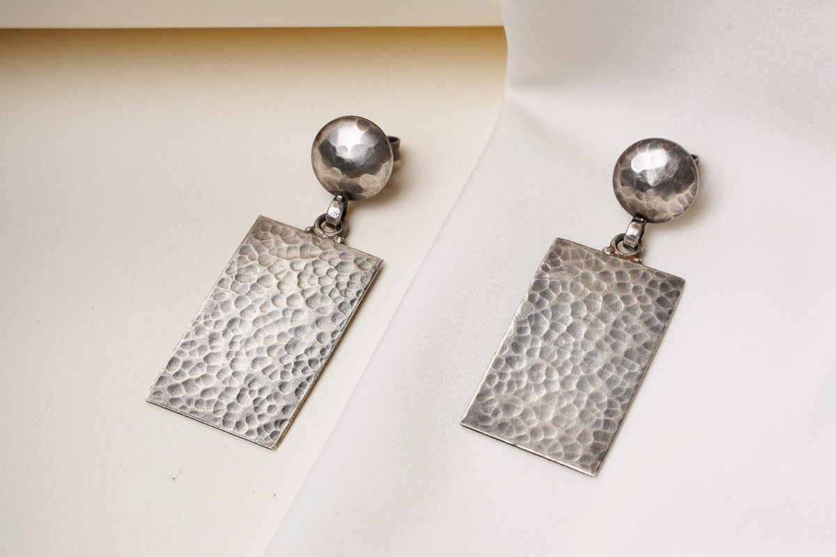 Hasthkala 925 Sterling Silver Pichwai Handpainted Earrings