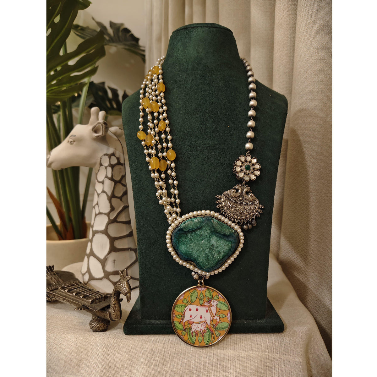 Tribal Tales Divine Pichwai Stone Necklace