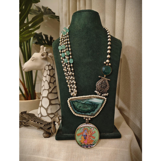 Tribal Tales Divine Pichwai Stone Necklace