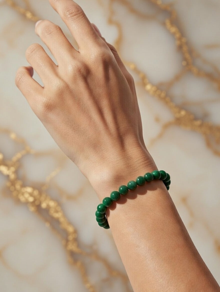 Natural Jade Stone Bead Healing Bracelet