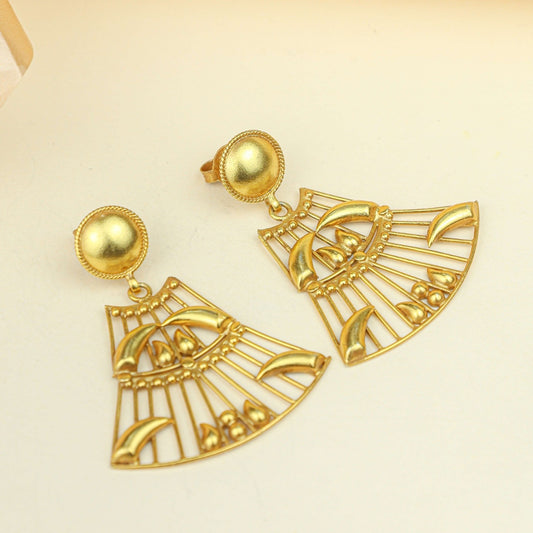 Anokhi Arka Silver Earrings – Gold Tone