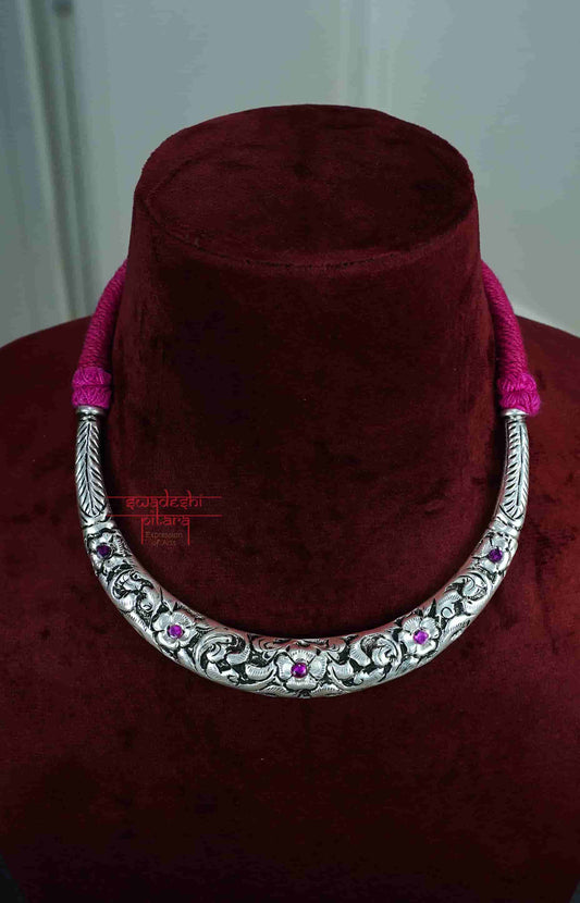 FLORAL CHITAI 925 SILVER HASLI