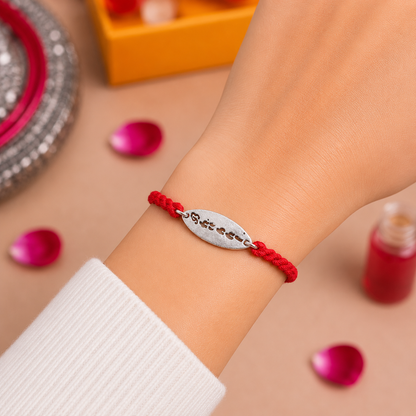925 Silver Rakhi |Bhabhi Charm Silver Rakhi