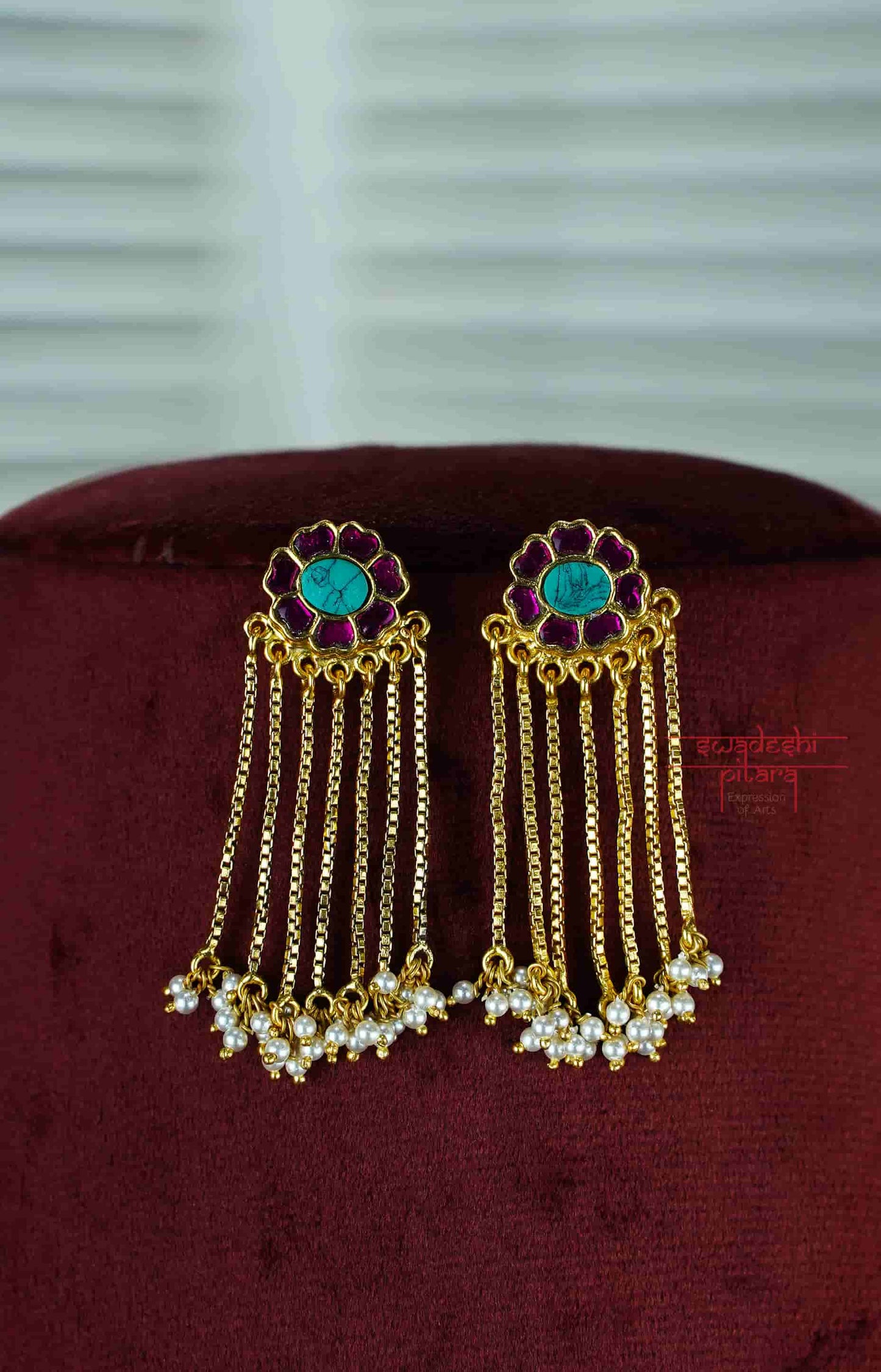 Anokhi Floral Chidiya Necklace Set | 925 Silver | Gold Plated