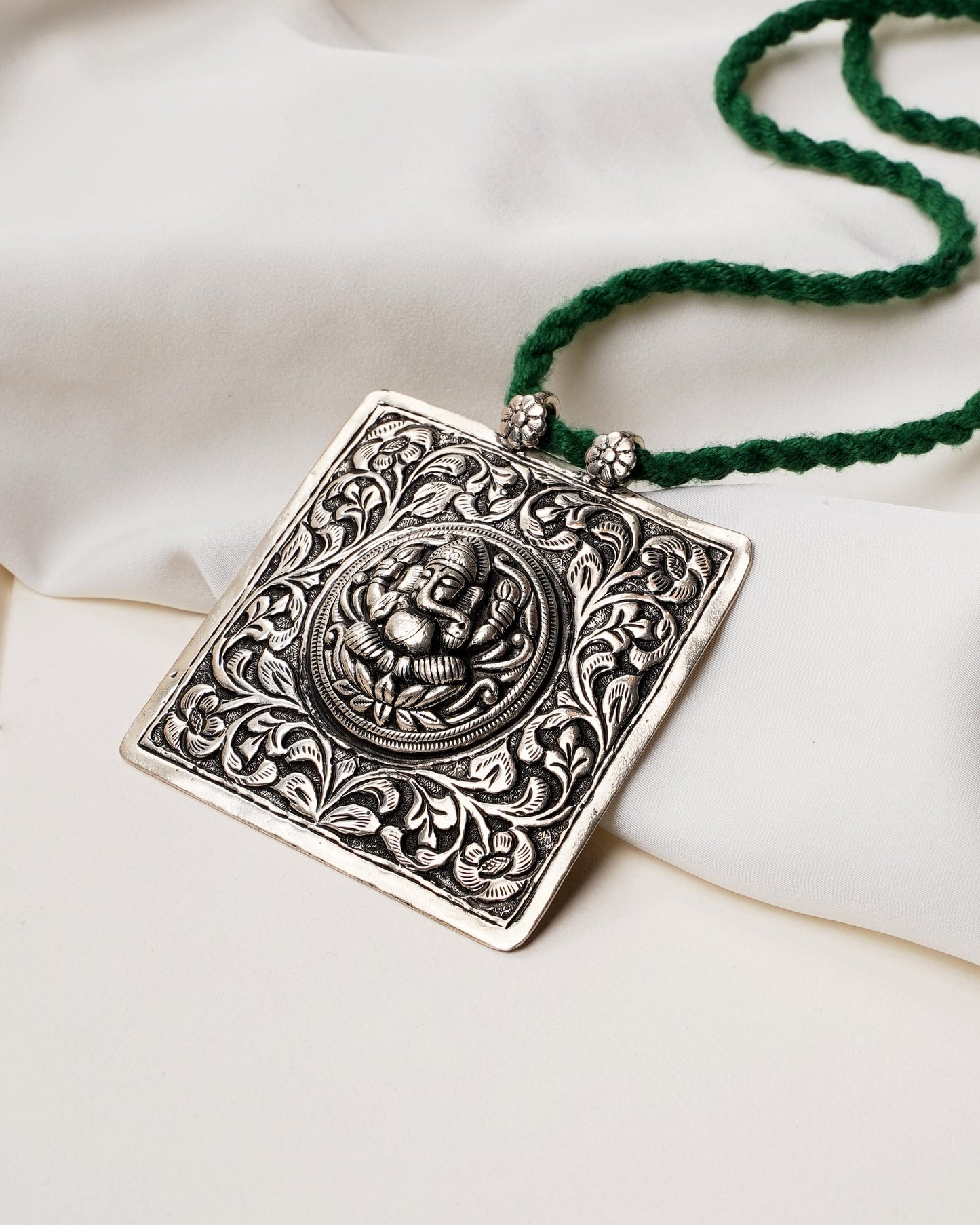 925 Silver Pendant|Noor Chitai Ganpati 925 Silver Pendant