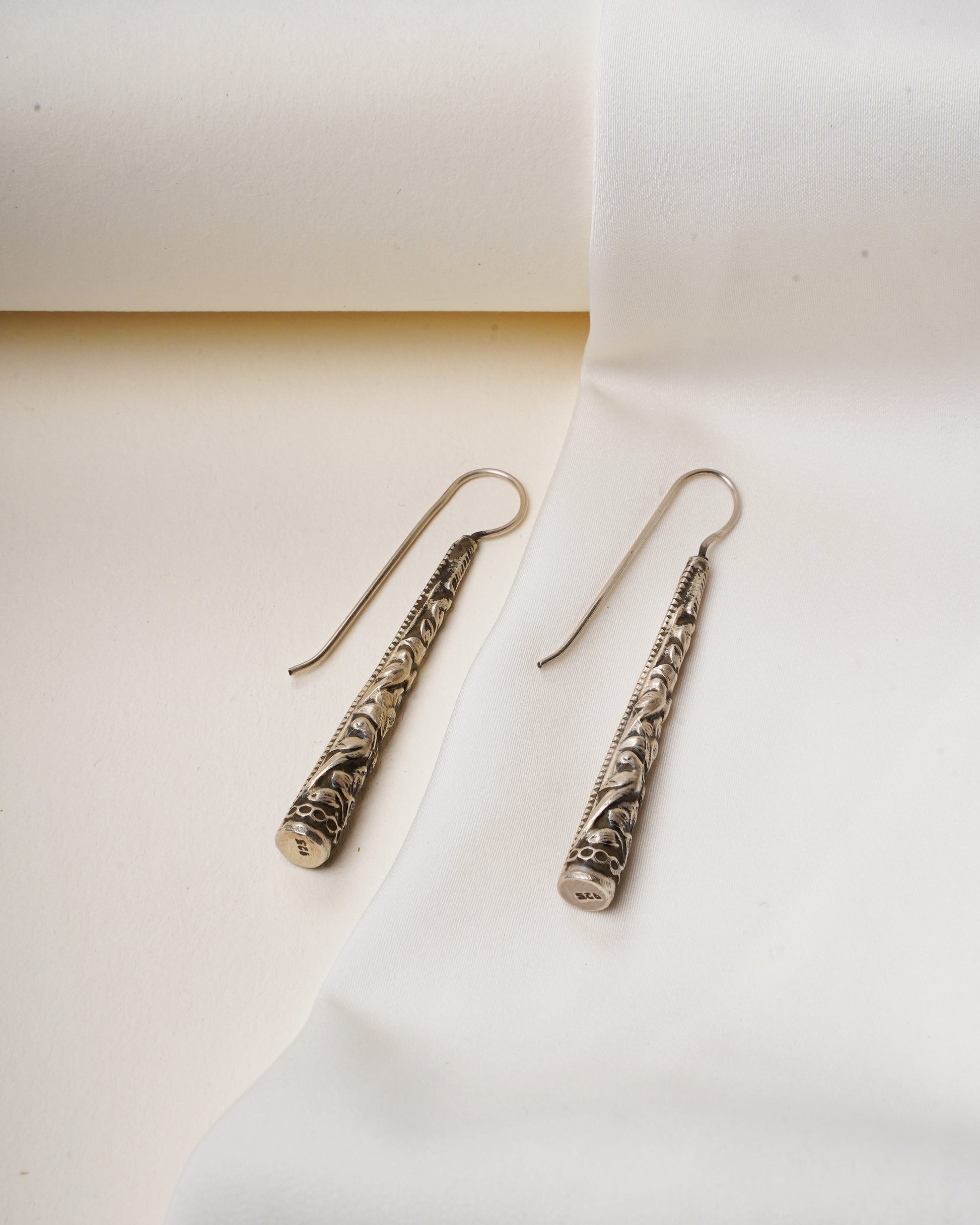 925 Silver Earrings| Long Drop Dangle Fish Hook Earrings