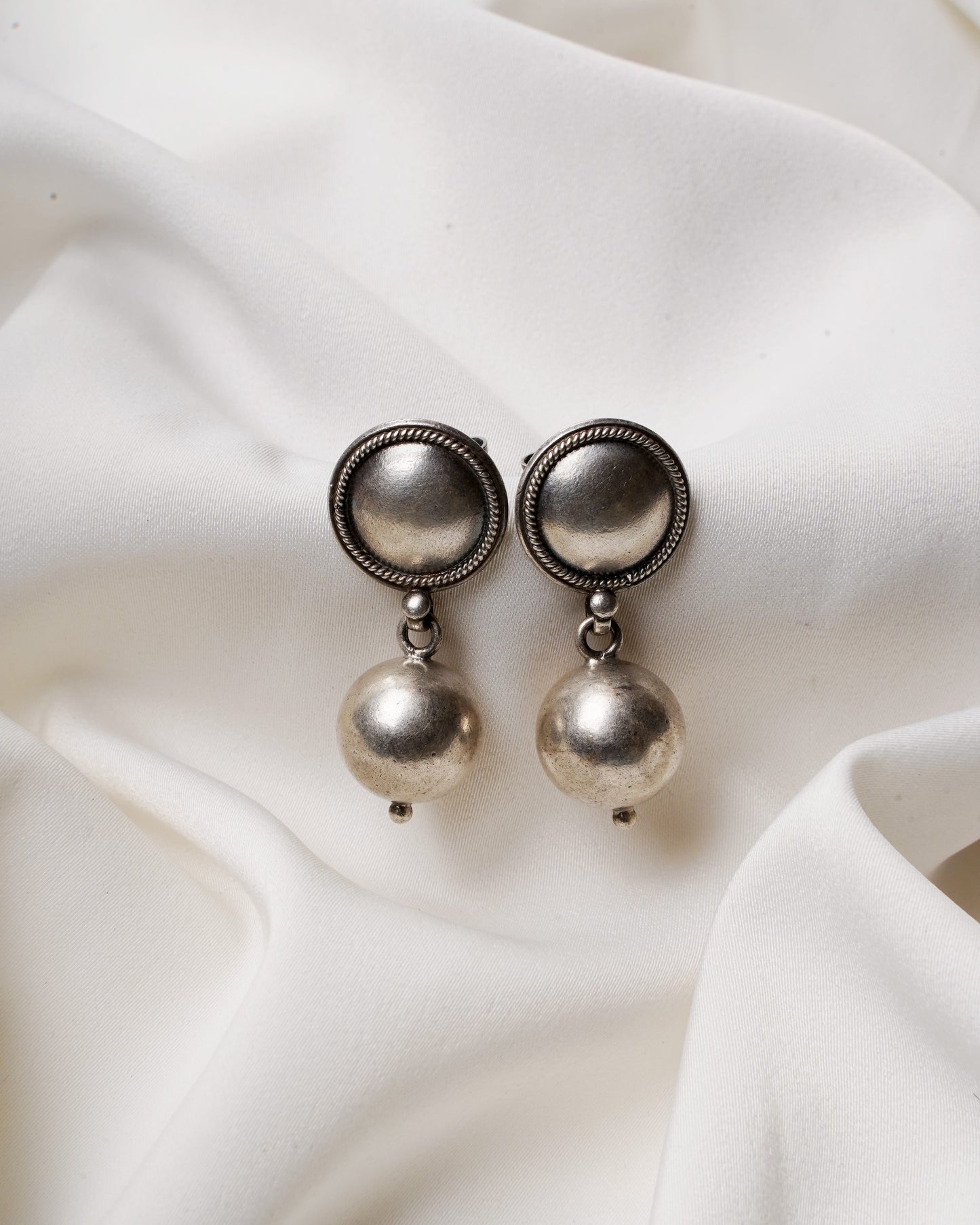 925 Silver Earrings| Silver Plain Ball Bead Earrings