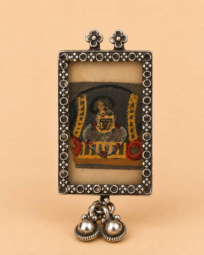Hastakala Shreenath ji Antique Style Silver Pendant