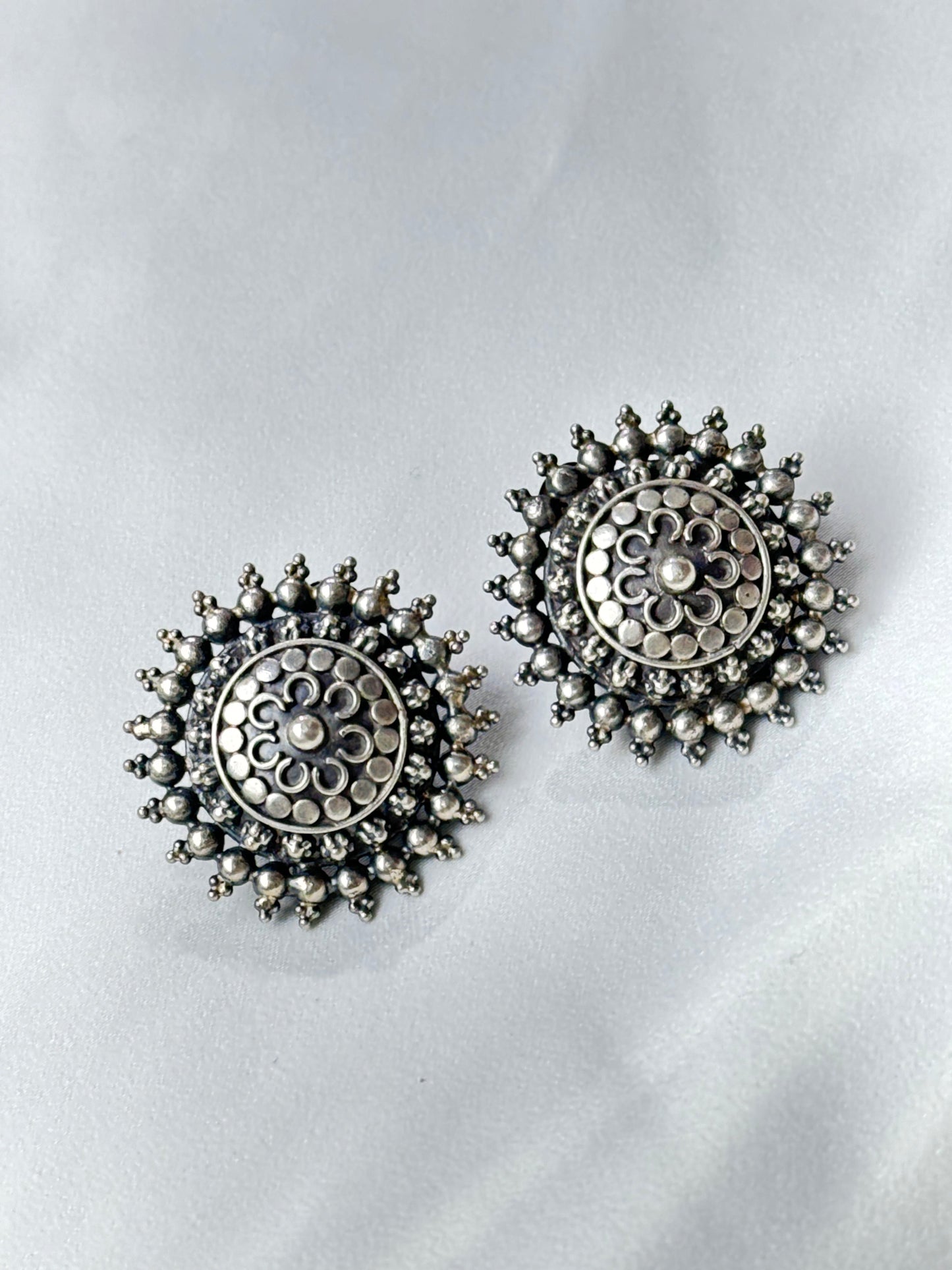 925 Silver Oxidized Stud Earrings