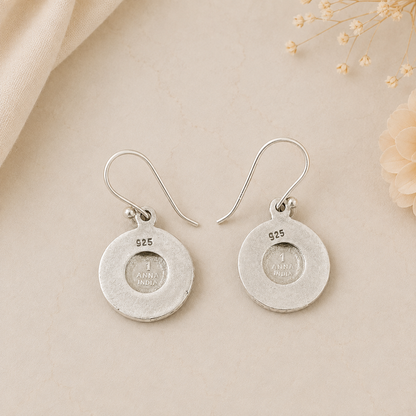 925 Sterling Silver Victorian Coin Drop Earrings