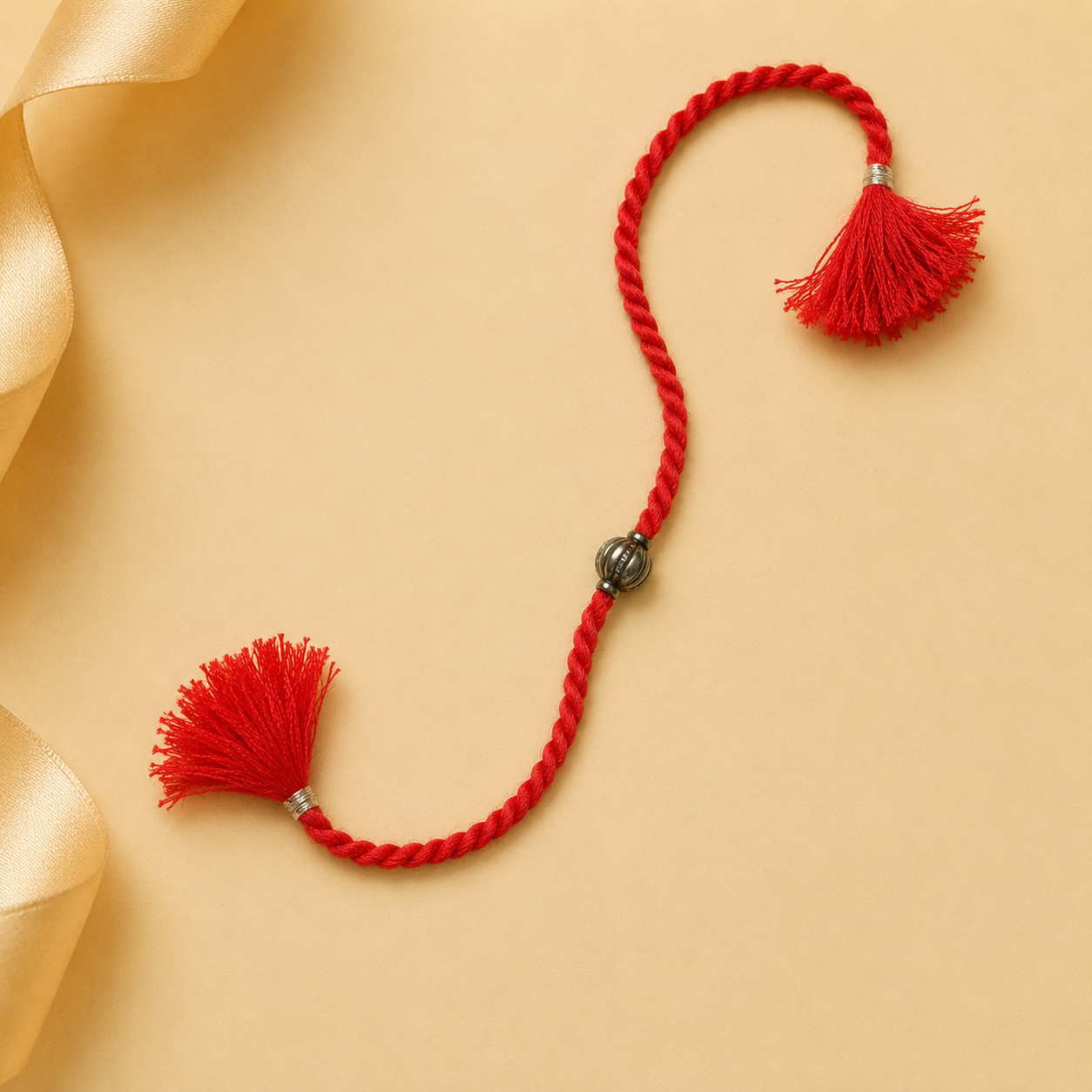 Silver Rudraksha Bead Rakhi