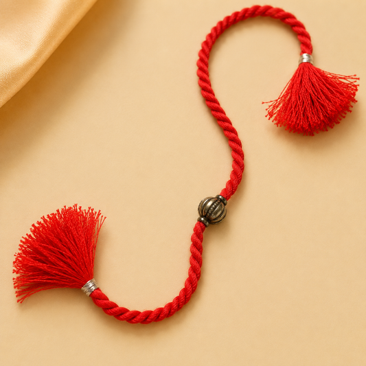 Silver Rudraksha Bead Rakhi