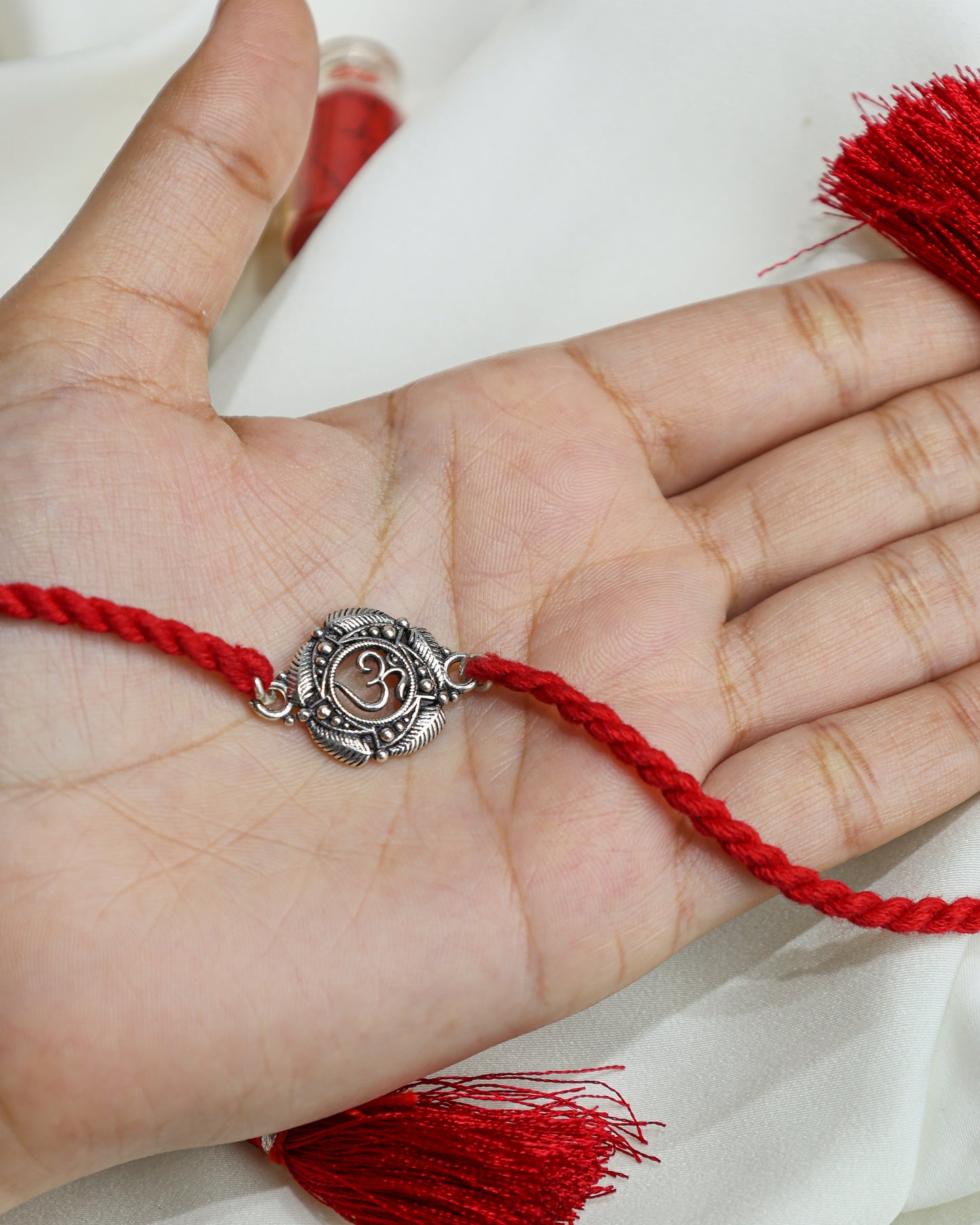 925 Silver Rakhi| Silver Omkar Mandala Rakhi