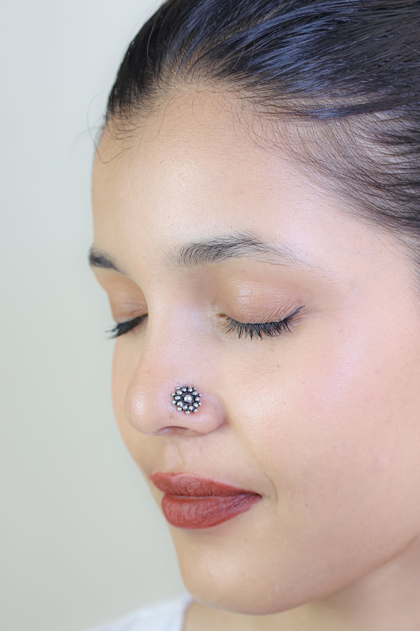 925 Silver Nosepin| Nazakat Phool Silver Nosepin( Wire)