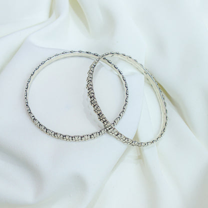 925 Silver Bangles| Moh Daisy Flower Silver Bangle ( Single Piece)